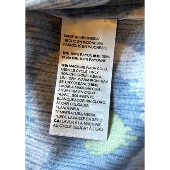 Chico's Lotus Bloom Peasant Top Regatta Blue Size XXL NWT - Picture 9 of 11